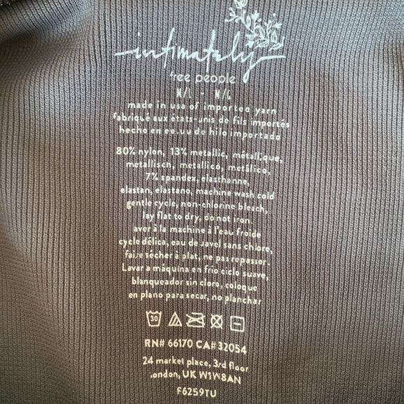 Intimately Free People Seamless Sparkle Tube Top Grey Metallic Shimmer - Picture 7 of 7